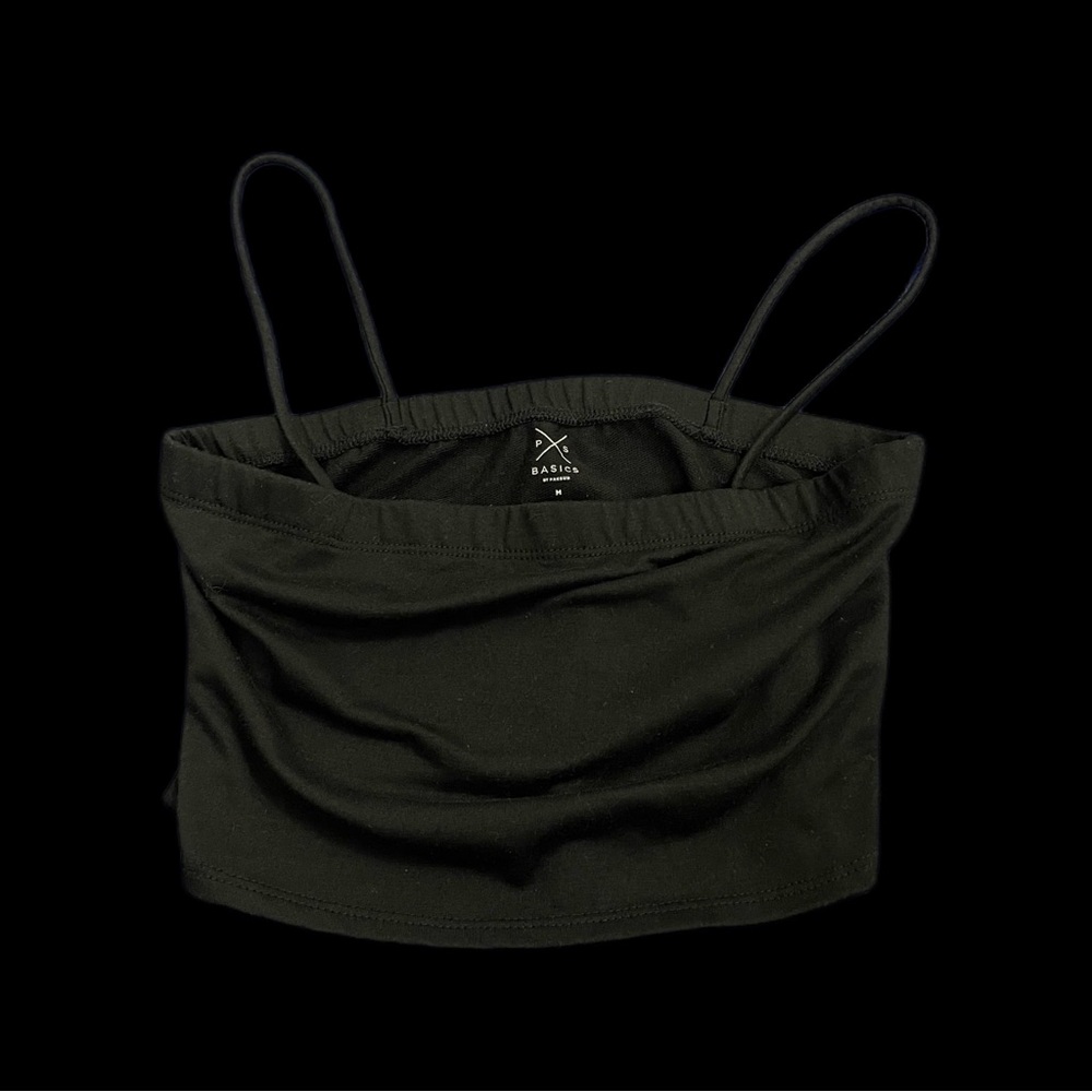 BLACK CROP TOP BY PACSUN BASICS